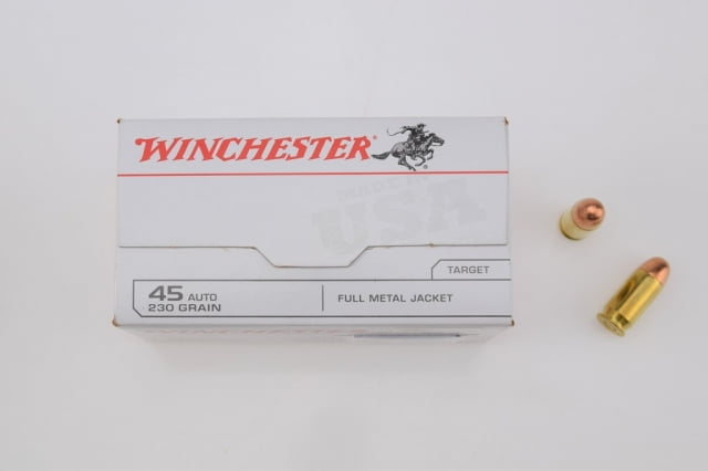 Winchester .45 ACP 230 gr FMJ Target  100 stuks verpakking